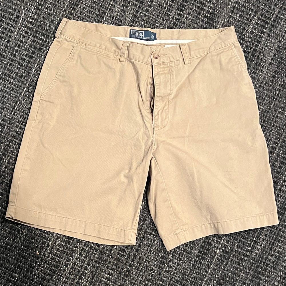 Polo by Ralph Lauren Beige Flat Front Shorts